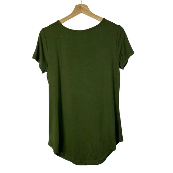 Daily Ritual Olive Green Scoop Neck Short Sleeve T-Shirt M - Picture 4 of 5